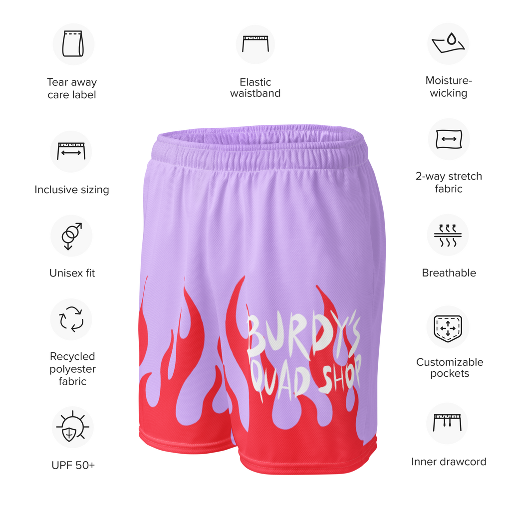 Short en mesh Flammes Burdy - PRECOMMANDE