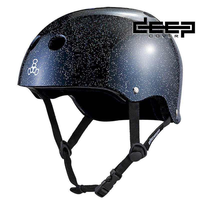 Casque Triple Eight Black Glitter - DEEP Cover