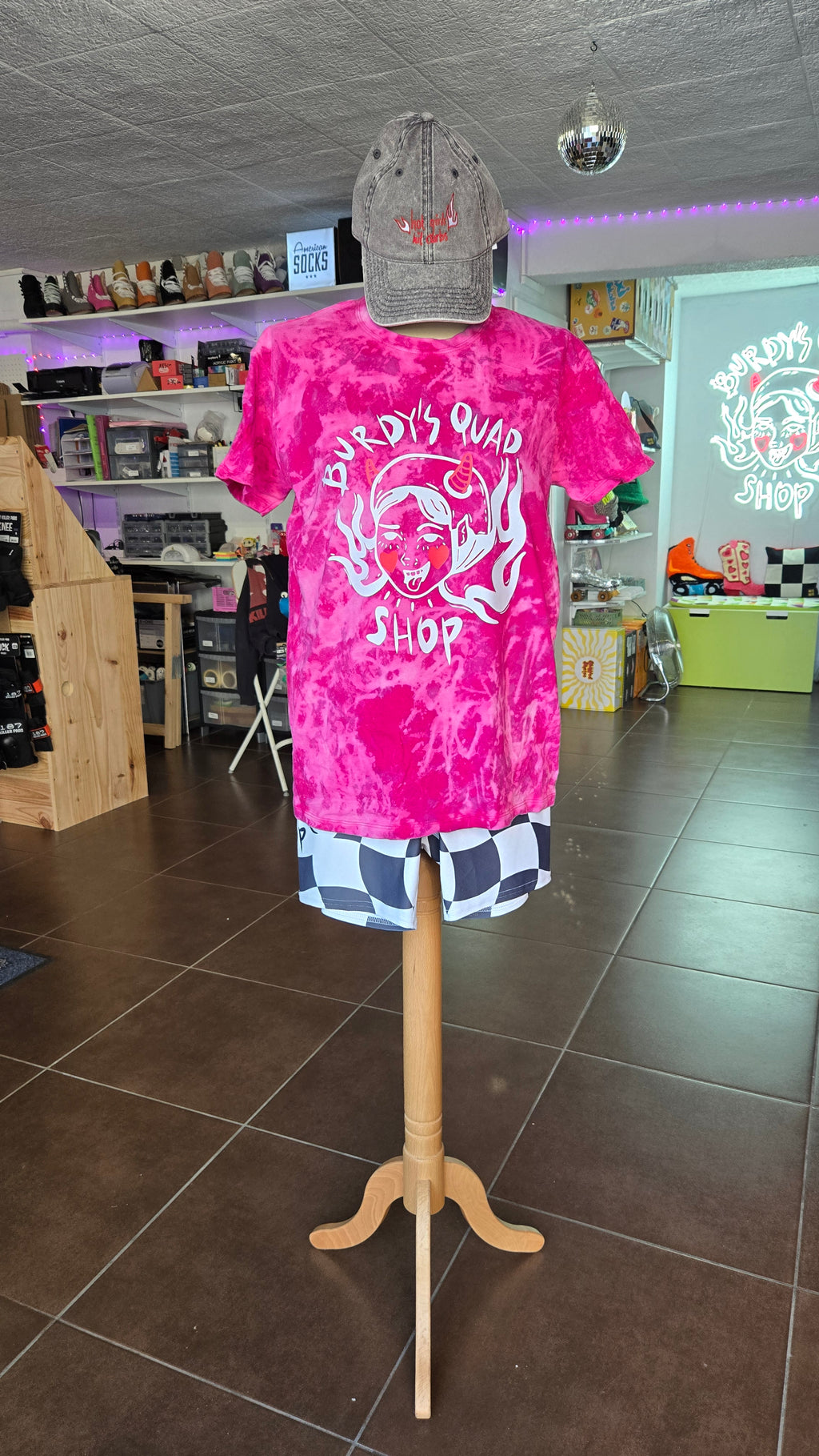 Tee-shirt Tie&dye Rose Burdy