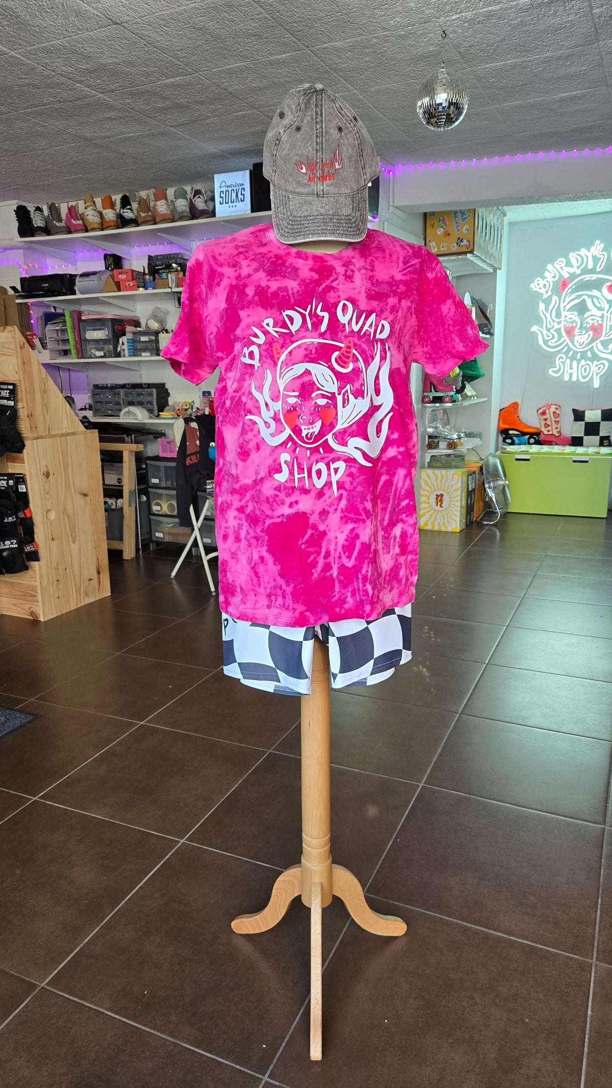 Tee-shirt Tie&dye Rose Burdy