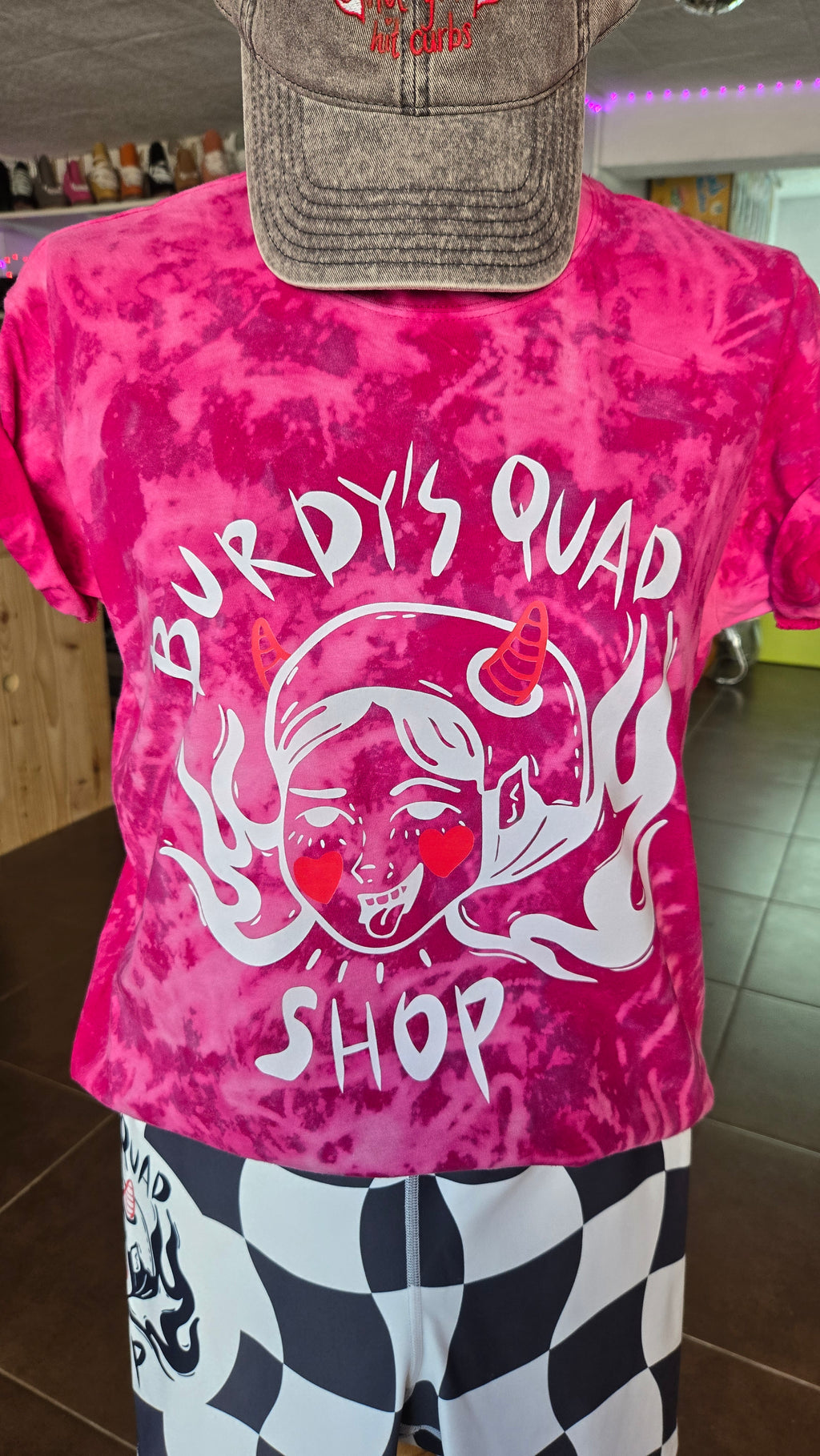 Tee-shirt Tie&dye Rose Burdy