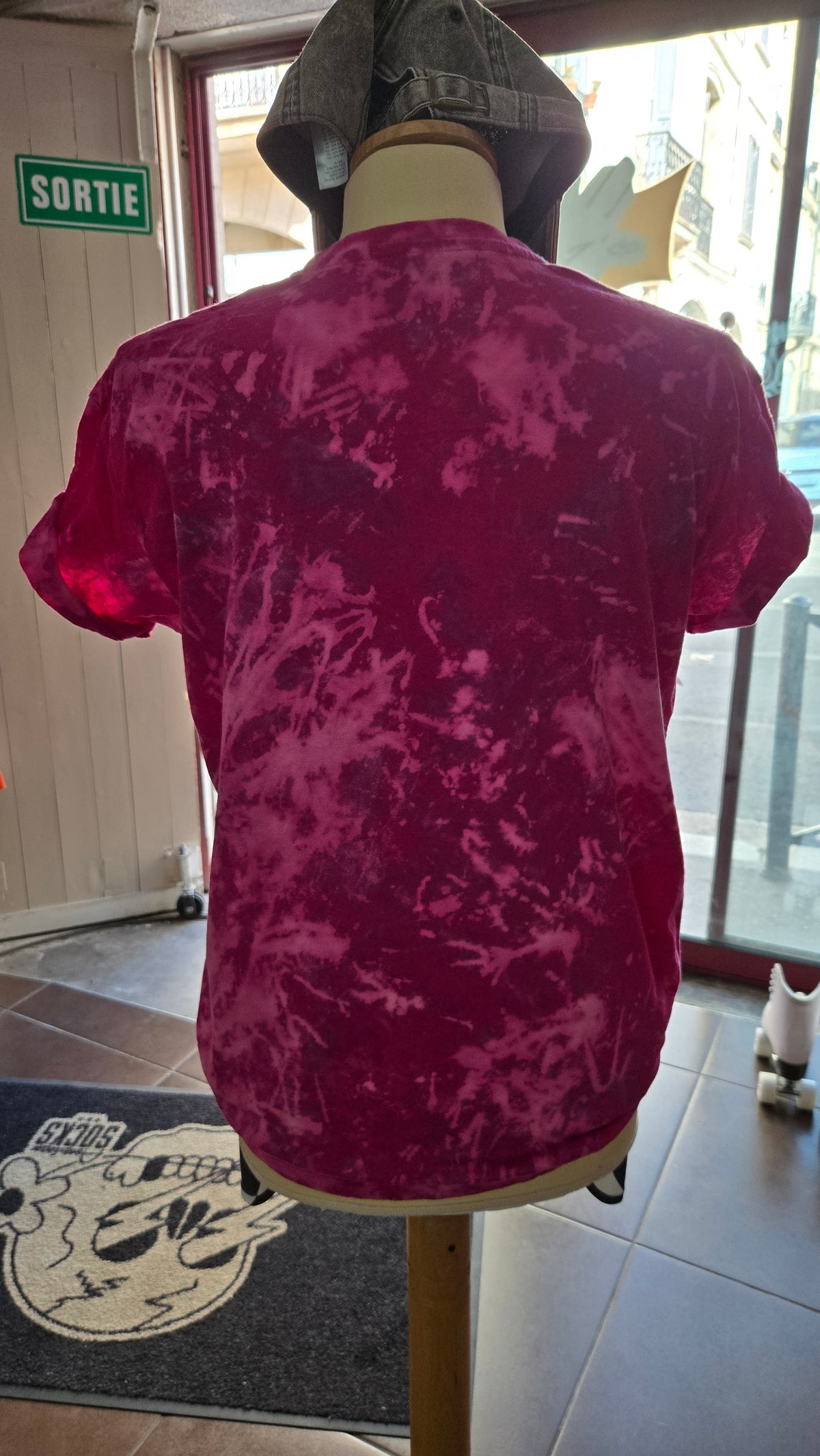 Tee-shirt Tie&dye Rose Burdy